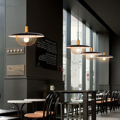 Nordic retro Pendant Lamp Luxury Walnut Wood Grain Wrought-iron Lamp Flying Lights for Restaurant Pendant Lamp(WH-AP-258