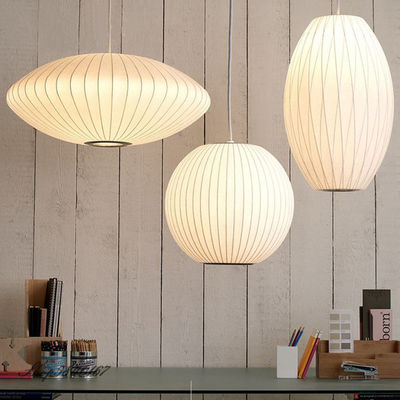 Italian Silk Cloth Pendant Lights Creative Living Room Dining Room Decoration Indoor Nelson Pendant Lamp(WH-AP-264)
