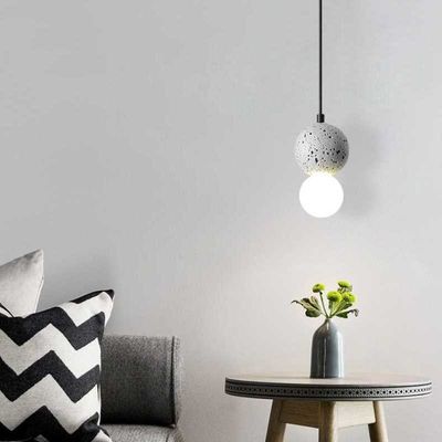 Simple Modern Resin Glass Ball Pendant Lights Industrial Bedroom Bedside Cafe Bar Origo Collection Lamp(WH-AP-265)