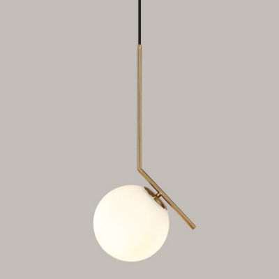 Post Modern Creative Glass Ball Pendant Light  Brief Home Deco Golden E27 Bulb IC Lights Pendant Light(WH-AP-270)
