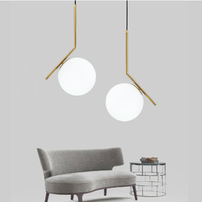 Post Modern Creative Glass Ball Pendant Light  Brief Home Deco Golden E27 Bulb IC Lights Pendant Light(WH-AP-270)