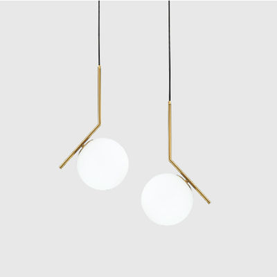 Post Modern Creative Glass Ball Pendant Light  Brief Home Deco Golden E27 Bulb IC Lights Pendant Light(WH-AP-270)