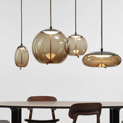 Scandinavian Glass Pendant Lights Bedside Nordic industrial Luminaria Deco Knot Pendant Lights(WH-AP-281)