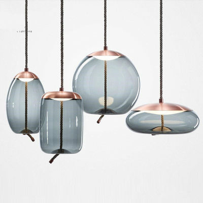 Scandinavian Glass Pendant Lights Bedside Nordic industrial Luminaria Deco Knot Pendant Lights(WH-AP-281)