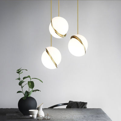 Modern glass ball pendant lights Kitchen for Bedroom Hanging Lamp Home decor Crescent Pendant Lamp(WH-AP-282)