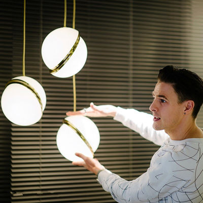 Modern glass ball pendant lights Kitchen for Bedroom Hanging Lamp Home decor Crescent Pendant Lamp(WH-AP-282)