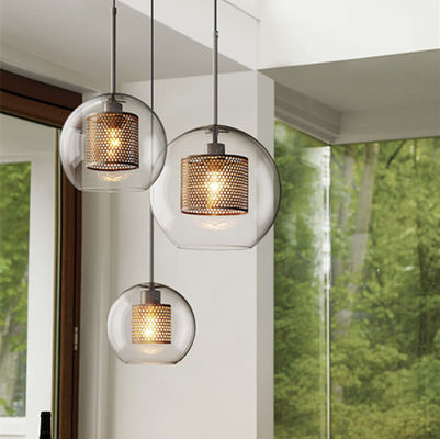 Industrial Pendant Lights Vintage Iron Hanlamp For Dining Room E27 Loft Chiswick Glass Pendant Light(WH-AP-283)