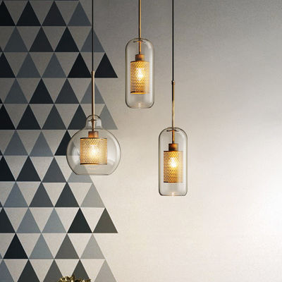 Industrial Pendant Lights Vintage Iron Hanlamp For Dining Room E27 Loft Chiswick Glass Pendant Light(WH-AP-283)