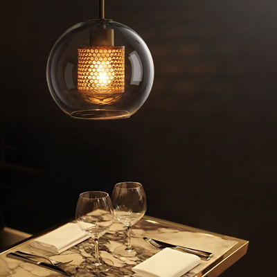 Industrial Pendant Lights Vintage Iron Hanlamp For Dining Room E27 Loft Chiswick Glass Pendant Light(WH-AP-283)