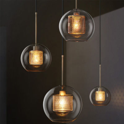 Industrial Pendant Lights Vintage Iron Hanlamp For Dining Room E27 Loft Chiswick Glass Pendant Light(WH-AP-283)