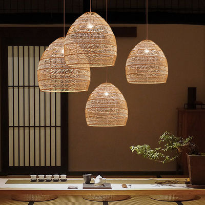 Chinese Style Handmake Lamp Loft woven pendant light Dining Room Home Decor Wicker Pendant Lamp(WH-AP-284)