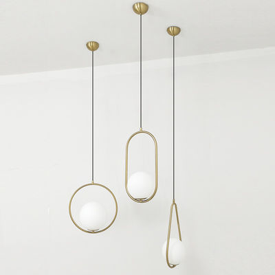 Nordic ball pendant lights Black Silver Gold metal lamp simple bar dining room Mila Pendant lamp(WH-AP-286)