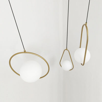 Nordic ball pendant lights Black Silver Gold metal lamp simple bar dining room Mila Pendant lamp(WH-AP-286)