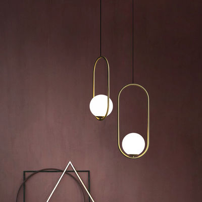 Nordic ball pendant lights Black Silver Gold metal lamp simple bar dining room Mila Pendant lamp(WH-AP-286)