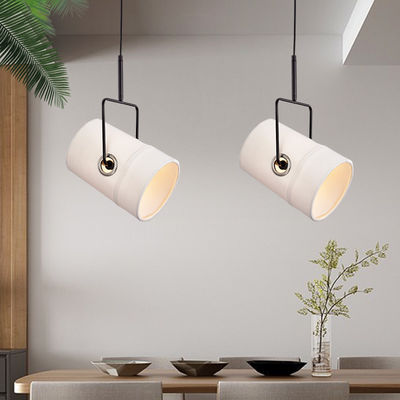 Nordic R7S Ivory Black Cloth Fabric Pendant Light Lamp Bedroom Fabric Hanging Light White Cloth Pendant Light(WH-AP-184)