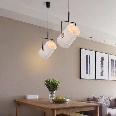 Nordic R7S Ivory Black Cloth Fabric Pendant Light Lamp Bedroom Fabric Hanging Light White Cloth Pendant Light(WH-AP-184)