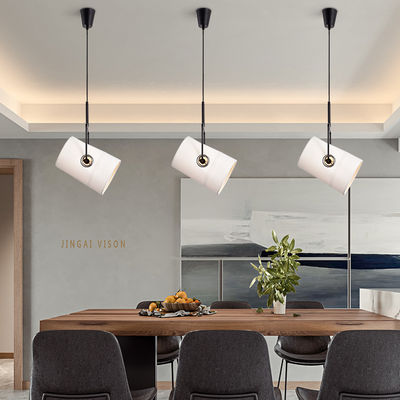 Nordic R7S Ivory Black Cloth Fabric Pendant Light Lamp Bedroom Fabric Hanging Light White Cloth Pendant Light(WH-AP-184)