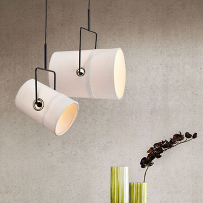 Nordic R7S Ivory Black Cloth Fabric Pendant Light Lamp Bedroom Fabric Hanging Light White Cloth Pendant Light(WH-AP-184)