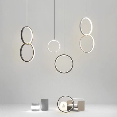 Modern line Pendant Lamp coffee bedside background Brandyn Minimalistic Frame Pendant Lamp(WH-AP-289)