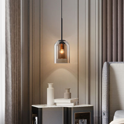 Nordic Glass Pendant Light for Bedroom Decor Marigold Double Layer Glass Pendant Lamp(WH-AP-290)