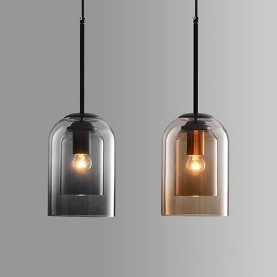 Nordic Glass Pendant Light for Bedroom Decor Marigold Double Layer Glass Pendant Lamp(WH-AP-290)