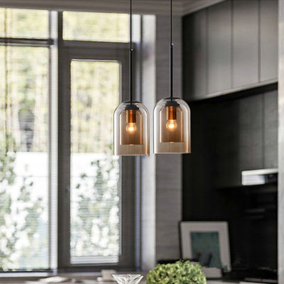 Nordic Glass Pendant Light for Bedroom Decor Marigold Double Layer Glass Pendant Lamp(WH-AP-290)