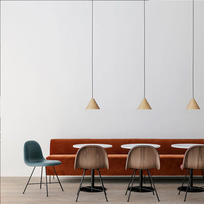 Modern Small Pendant Lights Loft For Hall Porch Nordic Kelsey Wooden Cone Pendant Lamp(WH-AP-292)
