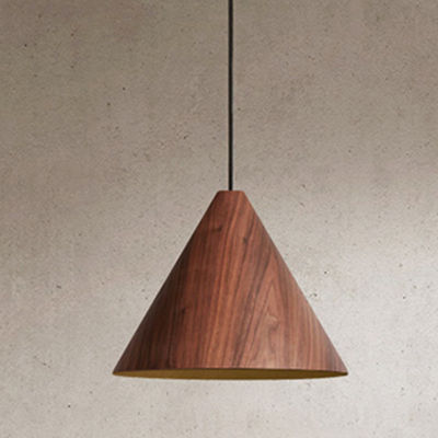 Modern Small Pendant Lights Loft For Hall Porch Nordic Kelsey Wooden Cone Pendant Lamp(WH-AP-292)