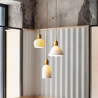 Vintage Pendant Lights Ceramic Bedroom Living Room Langley Porcelain Bottle Pendant Lamp(WH-AP-293)