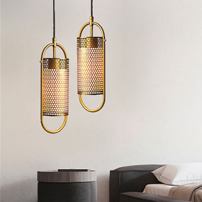 Nordic Pendant Lamp Loft Luxury Katryn Industrial Oval Capsule Mesh Cage Pendant Lamp(WH-AP-294)