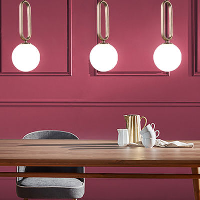 Modern Golden Pendant Lights Bedroom Decor Borgny Oval Ring Frosted Glass Globe Pendant Light(WH-AP-298)