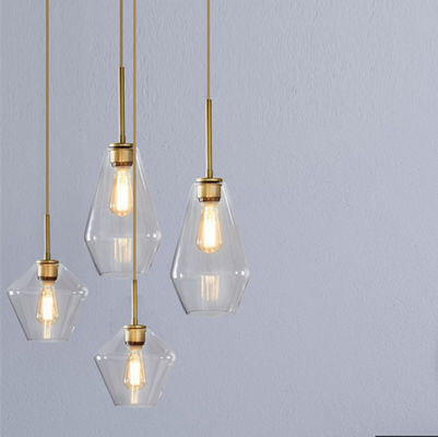 Post Modern linear Pendant Light Diamond Shape Konstanz Elegant Clear Glass Pendant Lamp(WH-AP-302)