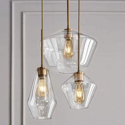 Post Modern linear Pendant Light Diamond Shape Konstanz Elegant Clear Glass Pendant Lamp(WH-AP-302)