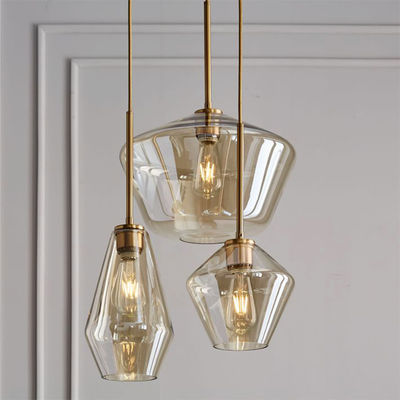 Post Modern linear Pendant Light Diamond Shape Konstanz Elegant Clear Glass Pendant Lamp(WH-AP-302)