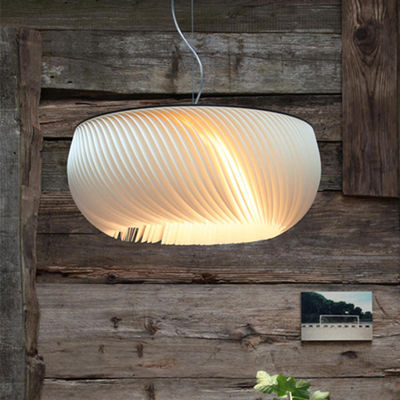 Nordic minimalist Pendant Light creative living room art Lorens Modern Wavy Parchment Pendant Light(WH-AP-303)