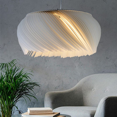 Nordic minimalist Pendant Light creative living room art Lorens Modern Wavy Parchment Pendant Light(WH-AP-303)