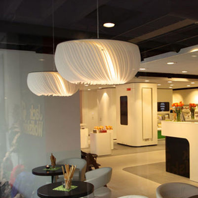 Nordic minimalist Pendant Light creative living room art Lorens Modern Wavy Parchment Pendant Light(WH-AP-303)