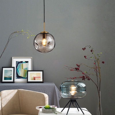 Nordic E27 colors Pendant Lamp restaurant Jozua Contemporary Spherical Glass Shade Pendant Lamp(WH-AP-304)