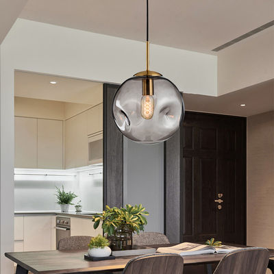 Nordic E27 colors Pendant Lamp restaurant Jozua Contemporary Spherical Glass Shade Pendant Lamp(WH-AP-304)