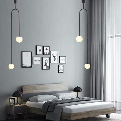 Modern Glass Pendant Lighting Art Indoor Evert Eye-Catching Minimalist Double Globe Pendant Light(WH-AP-305)