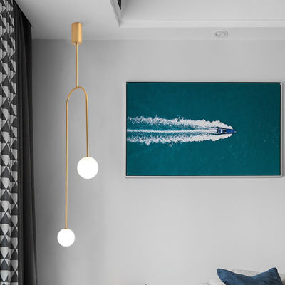 Modern Glass Pendant Lighting Art Indoor Evert Eye-Catching Minimalist Double Globe Pendant Light(WH-AP-305)