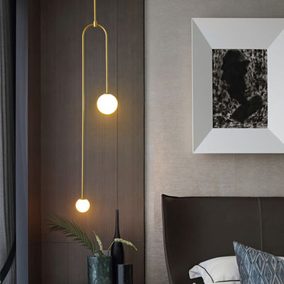 Modern Glass Pendant Lighting Art Indoor Evert Eye-Catching Minimalist Double Globe Pendant Light(WH-AP-305)