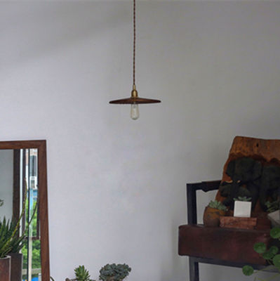 Vintage Pendant Light Loft Decor Industrial Celia Scandinavian Wooden Plate Disk Pendant Light(WH-AP-306)