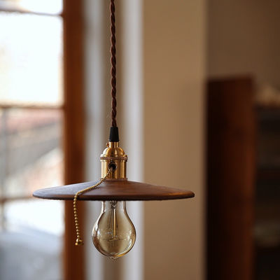 Vintage Pendant Light Loft Decor Industrial Celia Scandinavian Wooden Plate Disk Pendant Light(WH-AP-306)