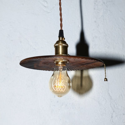 Vintage Pendant Light Loft Decor Industrial Celia Scandinavian Wooden Plate Disk Pendant Light(WH-AP-306)
