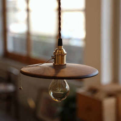 Vintage Pendant Light Loft Decor Industrial Celia Scandinavian Wooden Plate Disk Pendant Light(WH-AP-306)