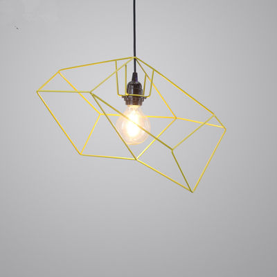 Nordic iron pendant lights bedroom Geometric Tordis Minimalist Eye-Catching Polygon Pendant Light(WH-AP-314)