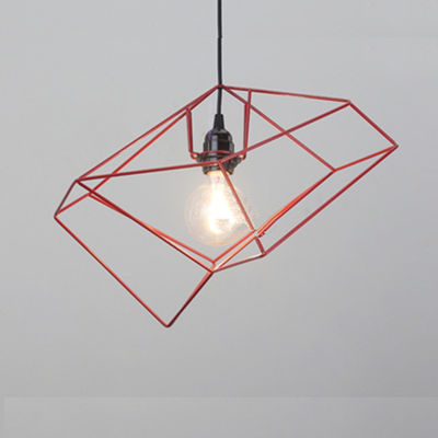 Nordic iron pendant lights bedroom Geometric Tordis Minimalist Eye-Catching Polygon Pendant Light(WH-AP-314)