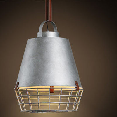 Retro Iron Cage Pendant Lights Living Room Silver barrel Nils Vintage Rustic Caged Metal Pendant Lamp(WH-AP-318)