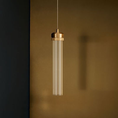Post-Modern Creative Pendant Lamp Bedroom Bedside Josefa Modern Tube Shaped Long Glass Hanging Lamp(WH-AP-320)